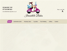 Tablet Screenshot of irresistiblebakes.com